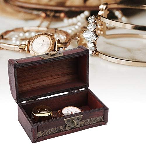 קופסת תכשיטים מעץ של Nwejron, מארגן תכשיטים וינטג ', דפוס גילוף יפהפה בסגנון אירופי לתכשיטים לצמיד