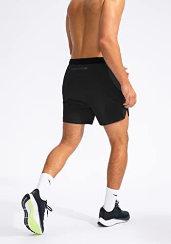 אימון לגברים של פינקבומב מפעיל מכנסיים קצרים בגודל 5 אינץ 'קל משקל קלים כושר כושר יבש מהיר מכנסיים אתלטים לגברים עם 3 כיסים