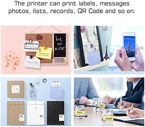 6 כיס מיני תמונה מדפסת נייד תרמית קבלת תווית מדבקת תזכיר תמונה תמונה יצירתי מתנות