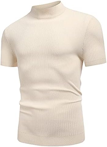 חולצות גולף לגברים של אסטוסו בכושר דק סוודר שרוול קצר סוודר קל משקל