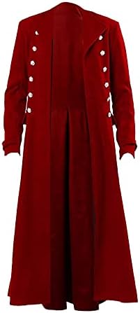 ז'קט וינטג 'של Steampunk לגברים תלבושות ליל כל הקדושים מימי הביניים מעילי רטרו מימי הביניים מעיל חלוק גותי אחיד מעיל