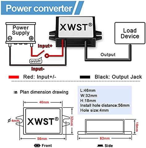 XWST DC ל- DC 12V 24V עד 5V 3A 15W 15WATT עם סוג C ו- USB פלט מתאם מתאם מתאם 8V-40V עד 5V ווסת BUCK מתח, מודול