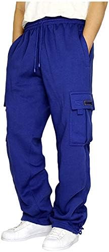 מכנסי זיעה של Egmoda לגברים עם כיסים, מכנסיים של מכנסי מטען לגברים אימון מכנסיים חיצוניים מכנסיים נוחים מכנסי ספורט