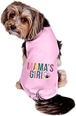אמא של ילדה כלב חולצה, אמא של יום כלב חולצה, אמהות ילדה חולצה לכלבים, ורוד אמהות ילדה חולצה לכלבים, בגדים עבור חיות