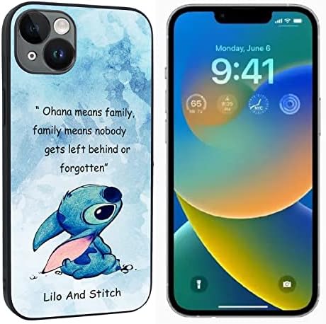 לילינוס תואם למארז iPhone 14 פלוס, ארט כחול לילו ותפר הגנה אטום -זעזועים TPU מארז טלפון לאייפון 14 פלוס 6.7 אינץ '2022