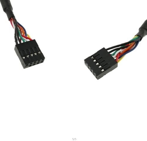 SJZBIN USB לוח האם כבל האם USB 2.0 9 פינים נקבה עד נקבה כבל 50 סמ