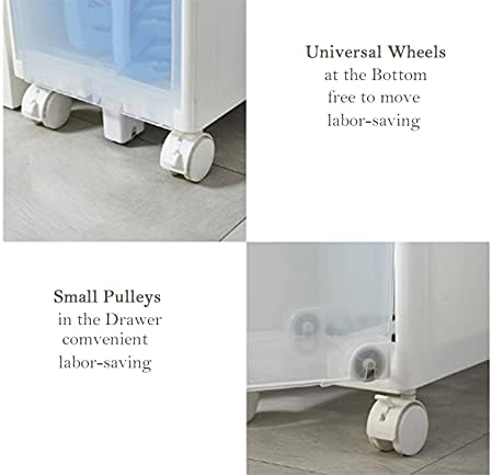 MGO מדף אמבטיה מדף אחסון עגלת אחסון ארון אחסון אמבטיה עם גלגלים ארון רצפת אמבטיה מתגלגל צרה עם מגלשת סלי סלי מגירות גלגלים