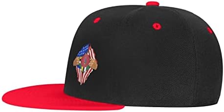 Bolufe U.S. ו- DOMINICA FLAGES כובע בייסבול לילדים, יש פונקציה נושמת טובה, נוחות טבעית ונושמת