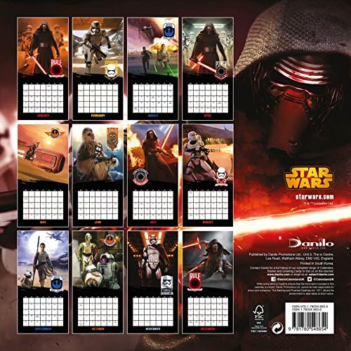 רשמית מלחמת הכוכבים פרק 7 סרט לוח השנה המרובע