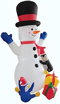 אבא לחג המולד לחג המולד מתנפח 1.8 מ 'איש שלג פינגווין שילוב זוהר סצנת מסיבות חיצונית אבזרי קישוט