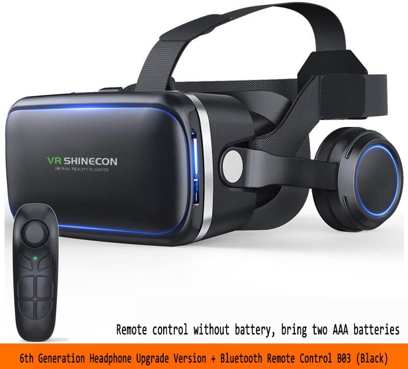 אוזניות מציאות מדומה עבור אוזניות ניידות 3 משקפי מציאות מדומה, משקפי מציאות מדומה לטלוויזיה, סרטים ומשחקי וידאו תואמים,