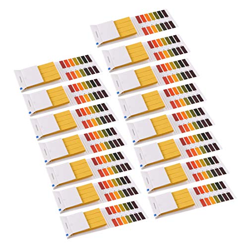 רצועות בדיקת pH של UXCell 1-14 מחוון נייר מעבדת מעבדה לבודק 80in1 ערכת לבריכת אקווריום בריכת מזון מים חומצה אלקליין