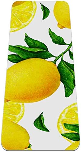 סיבזה ווטרקולור צהוב לימון פירות פרימיום עבה יוגה מחצלת ידידותית לסביבה גומי בריאות & כושר החלקה מחצלת עבור