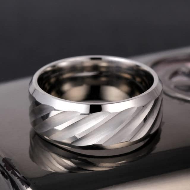 קולסו 8 ממ כסף טבעת מים גל טבעות לגבר ונשים אישית טבעות אישית חקוק טבעת-92529