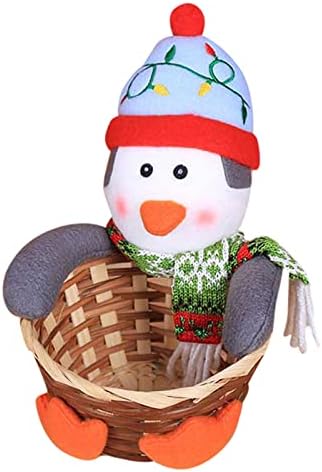 1 יחידות החג שמח סוכריות אחסון סל קישוט סנטה איש שלג אחסון סל שולחן העבודה ממתקי תיבת סיפור חטיף חג המולד קישוטי כדור