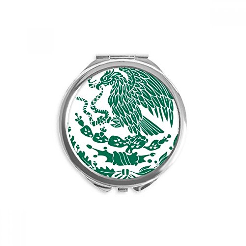 מקסיקו לאומי סמל המדינה יד קומפקטי מראה עגול נייד כיס זכוכית