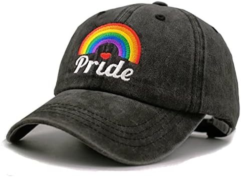 כובע גאווה של קשת לגברים נשים כובע בייסבול להטבים כובעי בייסבול וינטג 'מתכווננים