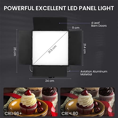 Lukeo Dimbable Bi-Color RGB LED LED אורות ערכת 3200-5600K LED LED מנורת לוח מקצועי לצילום וידאו לצילום סטודיו