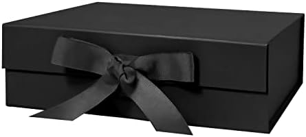 12.8 קופסת מתנה גדולה עם מכסה מגנטי וסרט ליום האם, יום האהבה, ימי הולדת, מתנות כלה, חתונות, DIY וכן הלאה