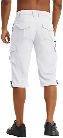 מכנסי קפרי של טאקוואסן 7 כיסים 3/4 מהיר אימון יבש עמיד במים טיולים רגליים מכנסיים קצרים