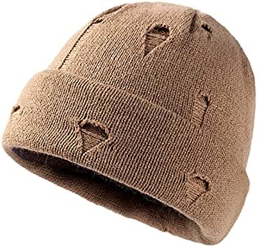 ריצה כובעי צמר סרוג קרע מוצק כובע כובע אופנה חם חיצוני מזדמן יוניסקס בייסבול כובעי כדורגל