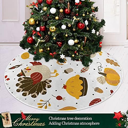 סתיו טורקיה חמוד חג ההודיה חצאית עץ חג המולד 36 אינץ '/48 אינץ' תפאורה ביתית לחצאית עץ חג המולד לחצאית לחג המולד קישוטי