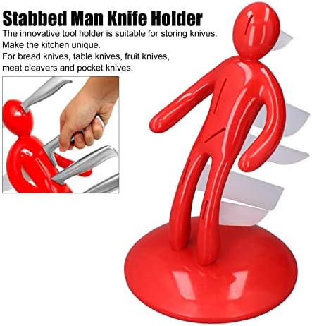 אדום אדם בצורת סכין מחזיק, תכליתי חידוש סכין מחזיק, מצחיק מטבח סכין בעל, מטבח סכין בלוק סט, דקירה גוף איש סכין