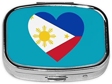 אהבת פיליפינים לאומי דגל כיכר מיני גלולת תיבת נסיעות רפואה תאים ארגונית נייד מתכת גלולת מקרה