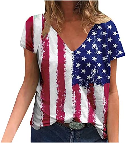 חולצות נשים צבעוניות אמריקאיות מפוספסות אמריקאיות מתאימות יתר על המידה חולצות עליונות גדולות