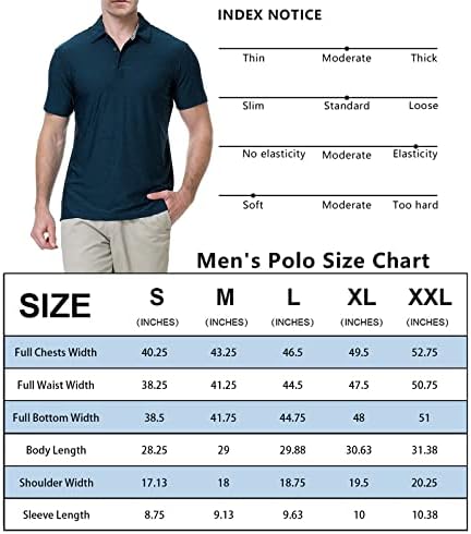 חולצות פולו גולף לגברים, לחות בביצועי שרוול קצר