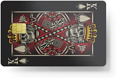 Studio Card Card Stight Stight Clacker King of Heart עבור EBT, תחבורה, מפתח, חיוב, עור כרטיס אשראי - מכסה התאמה אישית
