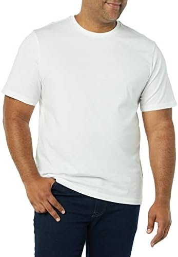אמזון יסודות גברים של רזה בכושר קצר שרוול צווארון עגול חולצה, חבילה של 2