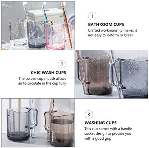 המוטון 2 יחידות פלסטיק כוס כוס לשימוש חוזר מברשת שיניים מחזיק ברור איפור מברשות מחזיק עבור יהירות אמבטיה משטחי אקראי צבע