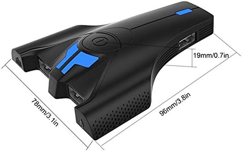 ממיר עכבר מקלדת, ממיר בקר gamepad עם מחוון כחול העברת פלטפורמת צלב אור כחול עבור PS4 עבור Xbox One למתג עבור PS3