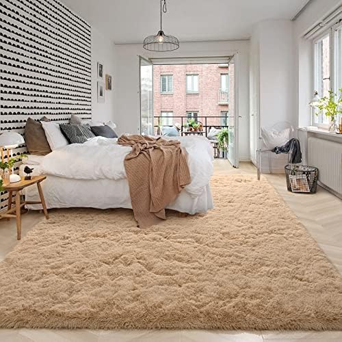 שטיח אזור פלאפי יוקרתי של Homore 8x10 רגל שטיחי שאג מודרניים לסלון חדר שינה, שטיח סופר רך ונוח, שטיחים חמודים לילדים בנות