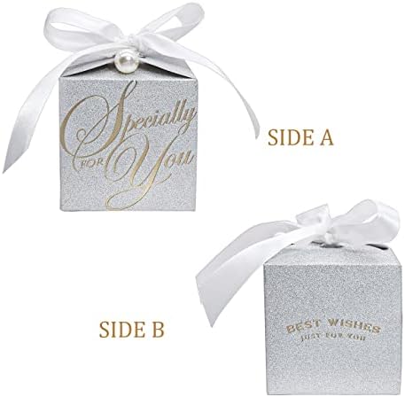 זילקס קופסאות מתנה קטנות עם מכסים חרוז סרט לחתונה טובה מקלחת כלה קופסאות פינוק לחג המולד קופסאות נצנצים למסיבת מקלחת לתינוק