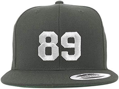 חנות הלבשה אופנתית מספר 89 חוט לבן רקום שטר שטר סנאפבק כובע בייסבול