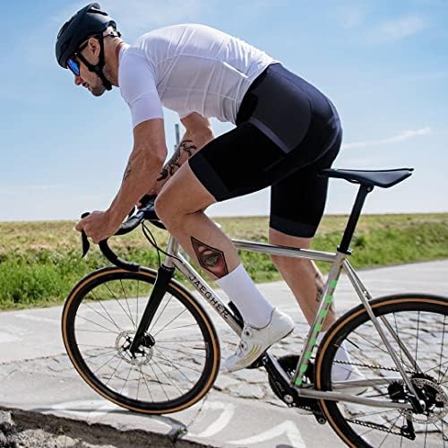מכנסיים קצרים של אופניים של Wulibike לגברים, מכנסי אופניים מרופדים 4D לגברים המריפים על אופניים לרכיבה על מכנסי הרים עם