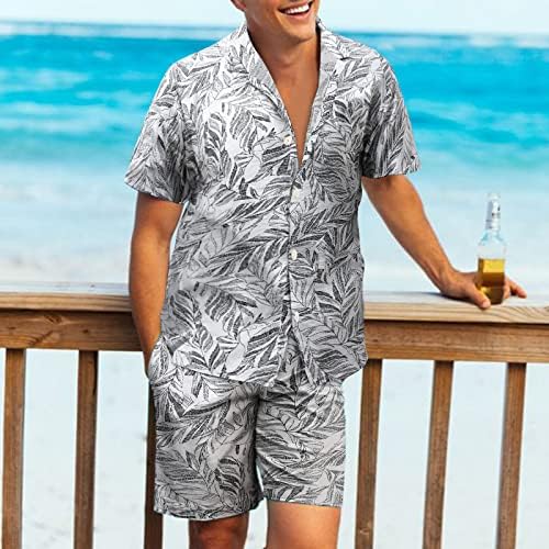 SEPT SPORT SET תלבושת קיץ קיץ ל -2 חתיכות סט רופפות חוף חוף מודפסות חולצות שרוול קצרות ומכנסי מכנסיים קצרים