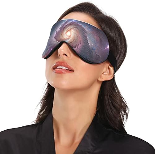 מסיכת שינה מדהימה של גלקסי-סטריסטית מדהימה, מחית עיניים נוחה לנשימה לשינה משוקללת עבור נשים עם רצועה אלסטית