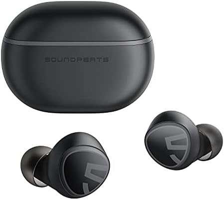 SoundPeats מיני אוזניות אלחוטיות Bluetooth 5.2 אוזניות באוזניות סטריאו באוזן עם דיבור AI ביטול רעש לשיחות,