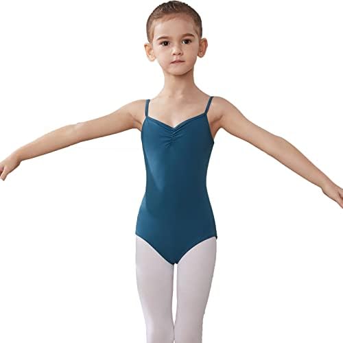 בנות חולצה בגד גוף לפעוטות בלט התעמלות ריקוד ילדים בלט התעמלות אימון עם צוואר בגד גוף, ג ' ל-06
