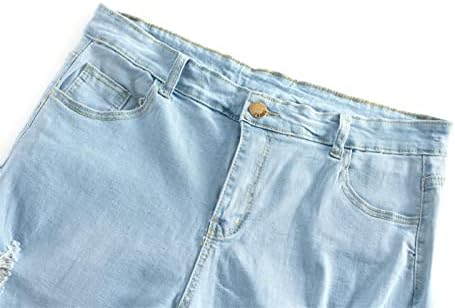 ג'ינס רזה ומג'ינס רזה של גברים ישר במצוקה רזה הרוס מכנסי מכנסי חורים