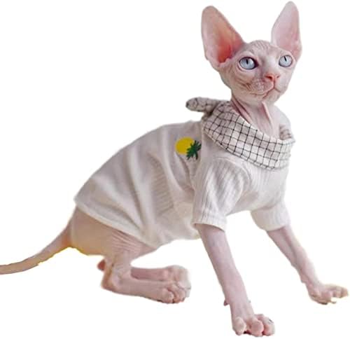 ספינקס חתול בגדי ספרותי אננס אופנה בגדים לחיות מחמד נוח אביב קיץ חתול של חולצות חתלתול חולצות חתול הלבשה