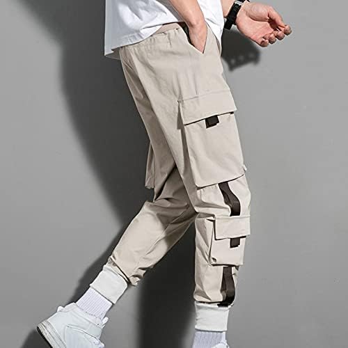 מכנסי מטען של Egmoda לגברים, גברים אימון מכנסי מטען מטיילים מכנסי טרנינג רצים מכנסיים מחודדים אתלטים מזדמנים