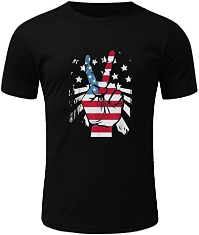 חולצות טריקו של שרוול קצר של Ubst Mens Patriotic.