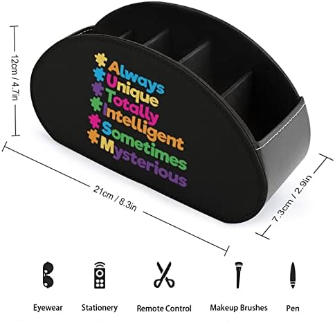 אוטיזם ייחודי עור Puzzle Leather Bounder Control Caddy Box Box Tob