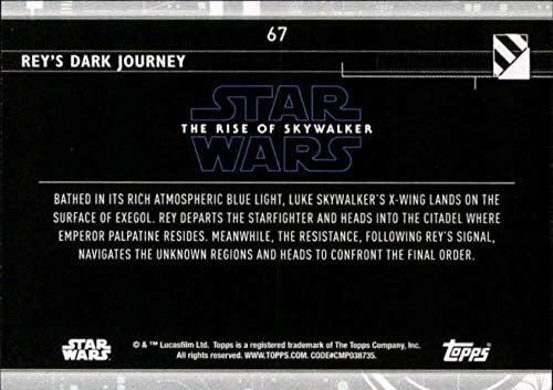 2020 Topps מלחמת הכוכבים העלייה של Skywalker Series 2 Purple 67 כרטיס המסחר האפל של ריי