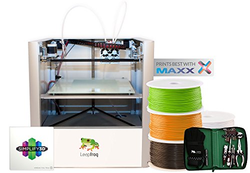 Leapfrog Creatr 3D Practage Printer חבילה, מכבש כפול, 200 x 270 x 230 ממ מידות בנייה מקסימום של 0.05 ממ רזולוציה