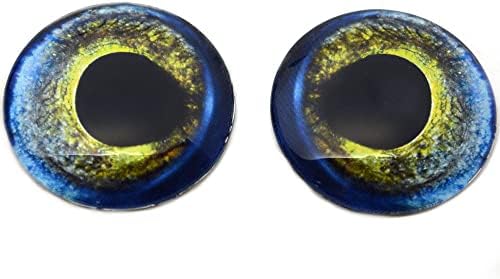 העיצובים החרוזים של מייגן מוריי צלופח עיני זכוכית זכוכית ריאליסטית כחולה ירוק כחול צהוב 6 ממ עד 60 ממ תכשיטים ייצור אמנות